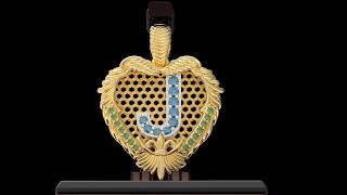 3D CAD Pendant With Letter J video