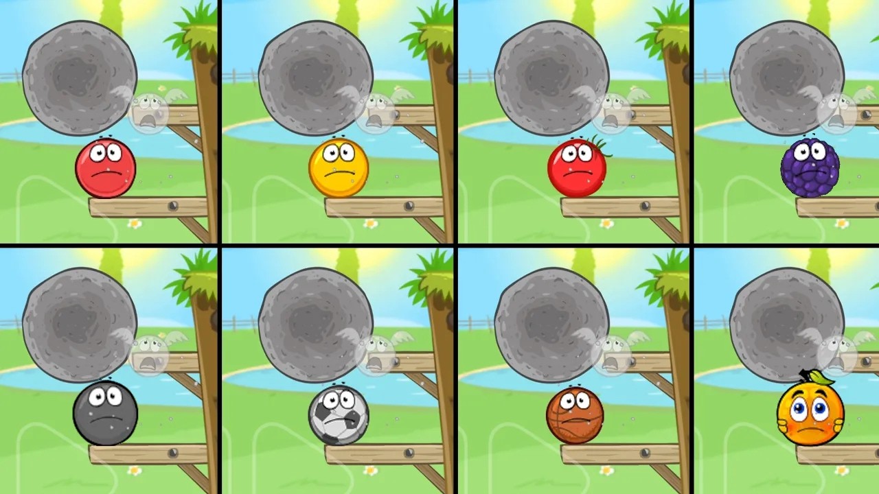 Can I Die by Falling on a Rock? 🪨 in the Forward to Backwards Gameplay Level 5 - Red Ball 4