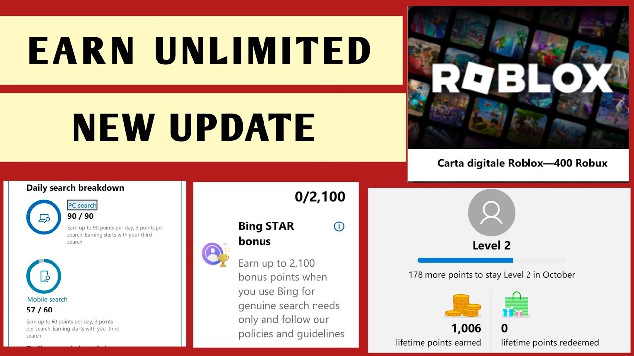 Microsoft Rewards New Month Bonus Points + Bing Star Bonus + Alternative Server for More Earnings ✨