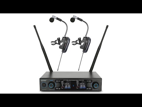 SGPRO D-333T Saxophone Microphone Wireless Professional, Dual System