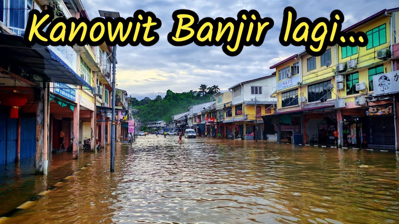 Pekan Kanowit dilanda banjir, air semakin naik hari ini 20/03/2025