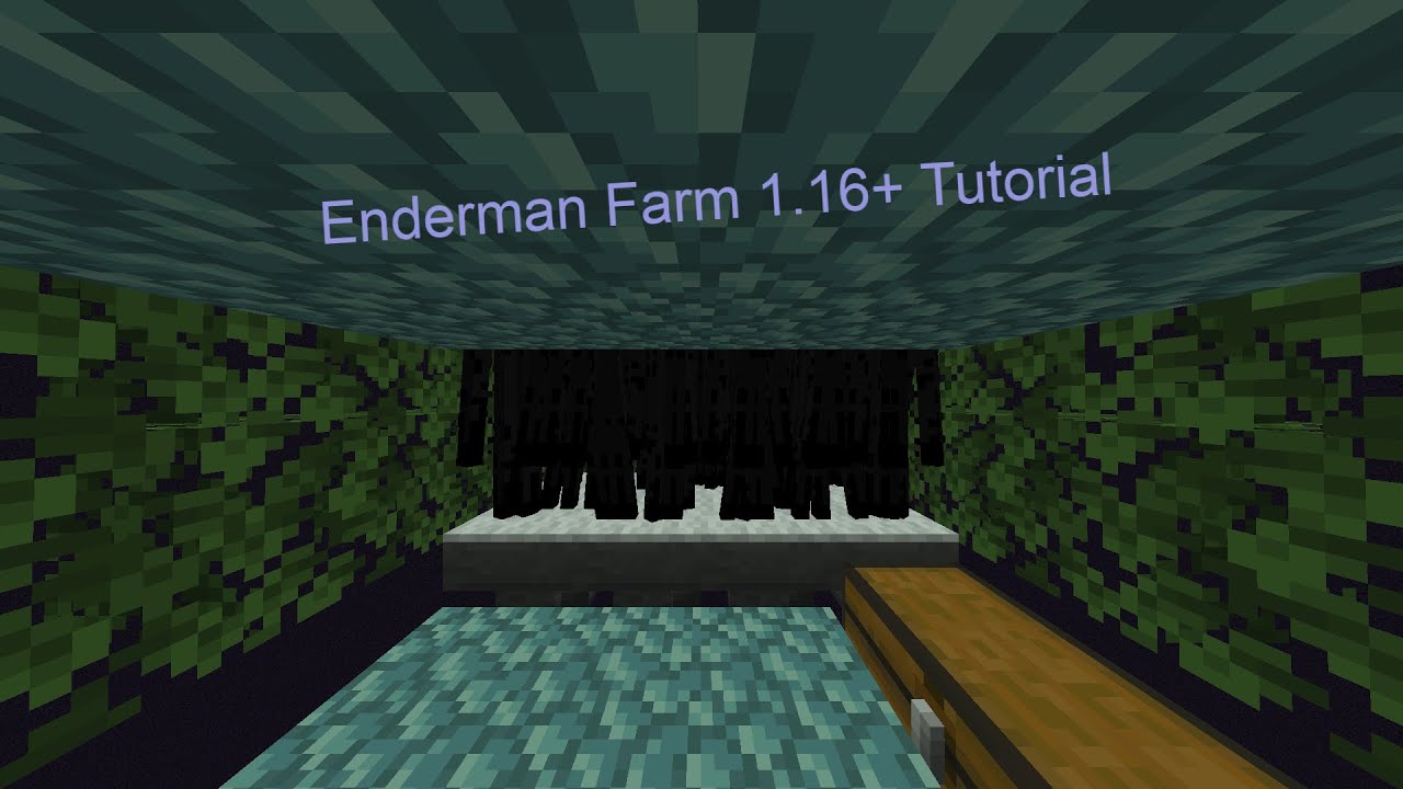 I'm trying to make this Enderman farm in my 1.16.5 world. Could