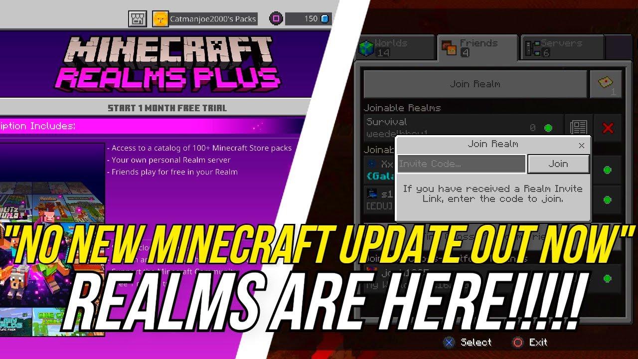 Minecraft PS4 EDITION - REALMS ARE HERE! - NO NEW UPDATE OUT NOW! WHAT? - News) - YouTube