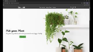Responsive web page using HTML and CSS (indoor plants store website)