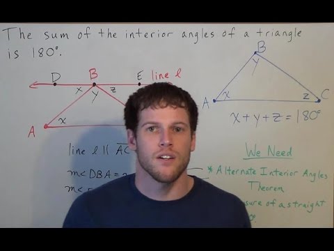 The Sum Of The Interior Angles Of A Triangle Is 180 Degrees Proof Geometry