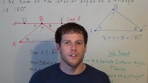 The Sum of the Interior Angles of a Triangle is 180 Degrees (Proof) - Geometry