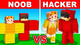 NOOB vs HACKER: CASH AND MIA Build Challenge (Minecraft)
