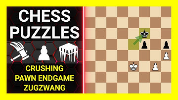 Chess Puzzles to Practice. Themes: Crushing, Pawn endgame, Zugzwang. Learn Chess