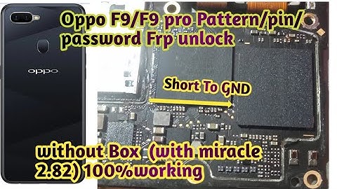 Oppo F9/F9 pro pin pattern password Frp Google account Remove with miracle 2.82 Crack 100%working