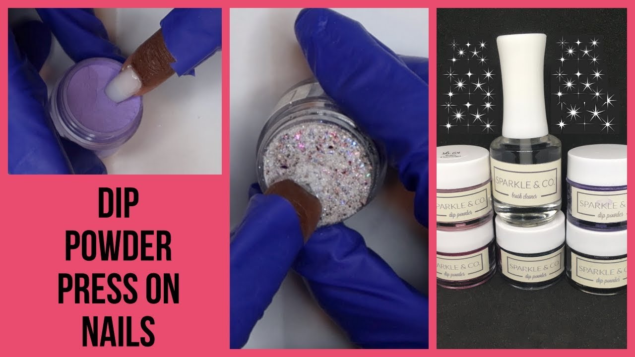 dip powder on press on nails