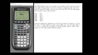 Linear Regression with the TI84