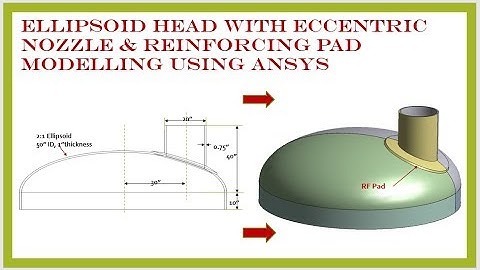 Ellipsoid Head with Eccentric Nozzle & Reinforcing Pad Modelling Using Ansys Design Modeler