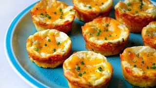 Cheesy Leftover Mashed Potato Muffins