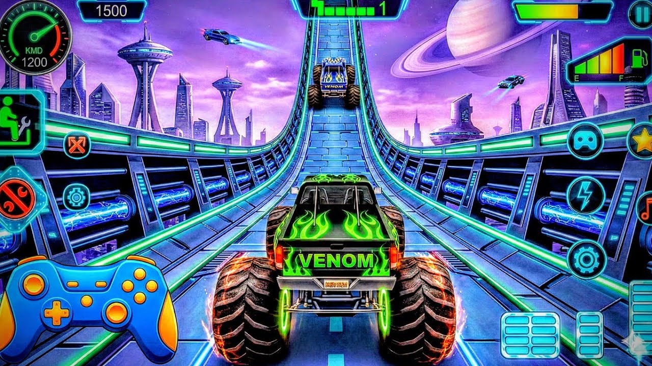 Mega Ramp Challenge! 🤯 Super Crazy GT Monster Truck Racing Stunts | Android Gameplay 2026