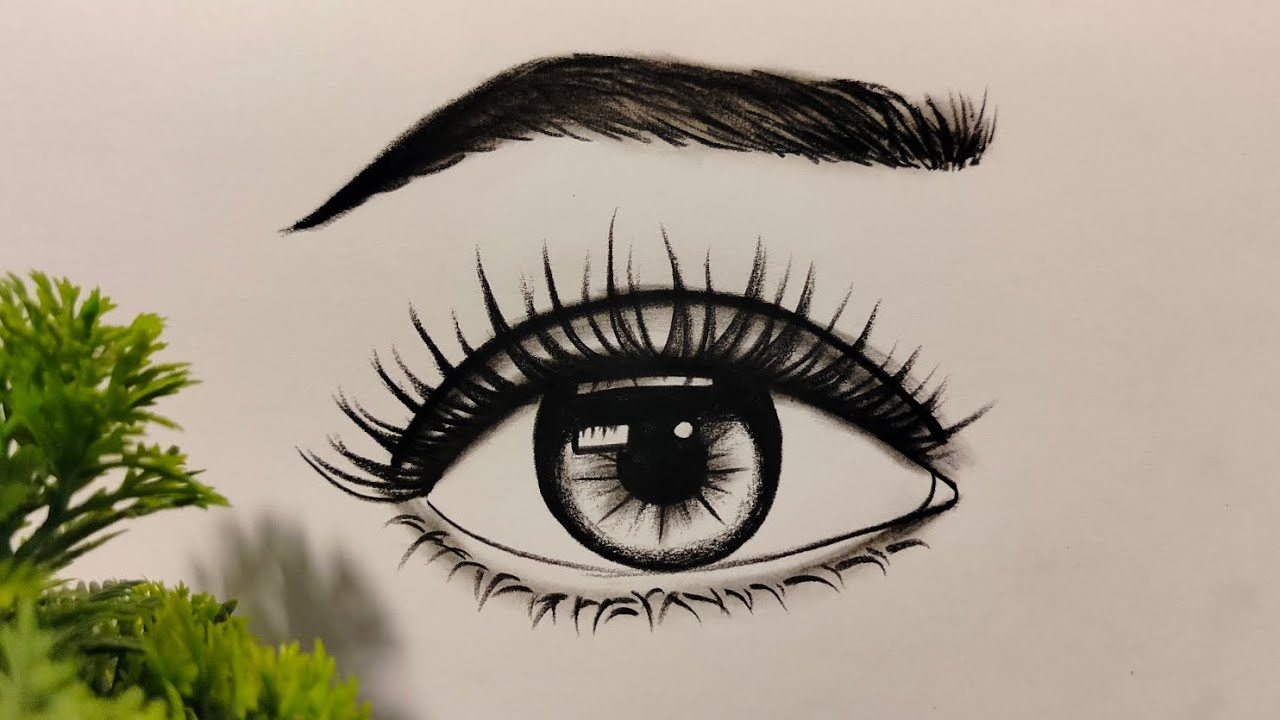 how to draw an eye - step by step // pencil drawing for beginners - YouTube