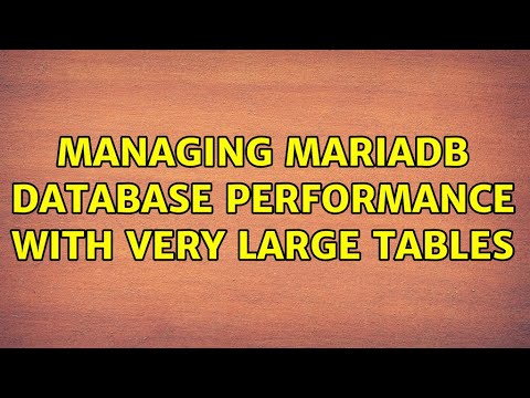 Managing mariadb database