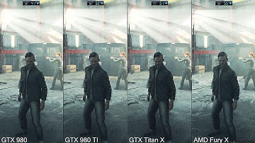 Quantum Break DX12 GTX Titan X Vs AMD Fury X Vs GTX 980 TI Vs GTX 980 Frame Rate Comparison