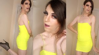 Watch Crossdresser Michelle Diaz Slay In A Gorgeous Yellow Mini Dress 