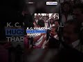 K C Venugopal Hugs Shashi Tharoor as UDF Crosses Majority in Keralam