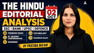 The Hindu Analysis | 2 OCT 2026 | Vocab, Grammar & Skimming | The Hindu Editorial By Pratibha Mam