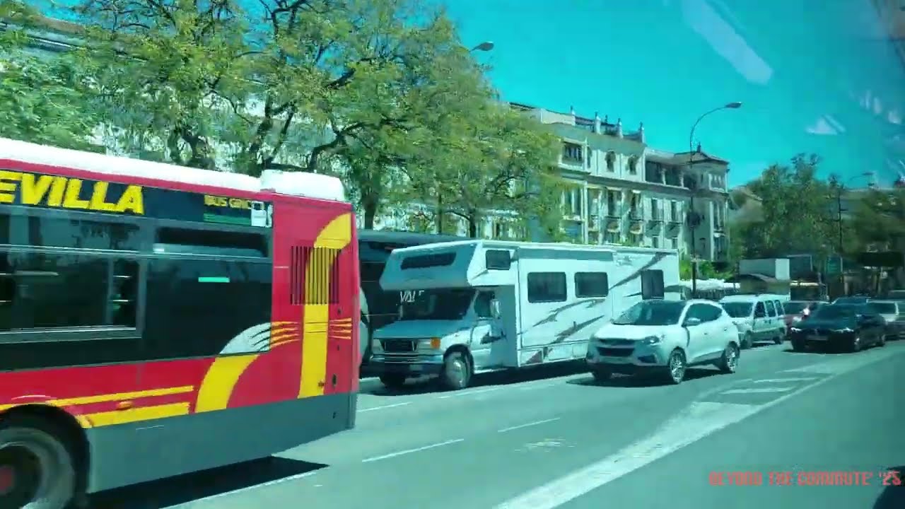 ¹⁴⁸⁶ 🇪🇸 Sevilla (Aeropuerto de San Pablo ⟷ Plaza de Armas) 💃🏽 TUSSAM buses 266 & 1505 • EA • Onboard