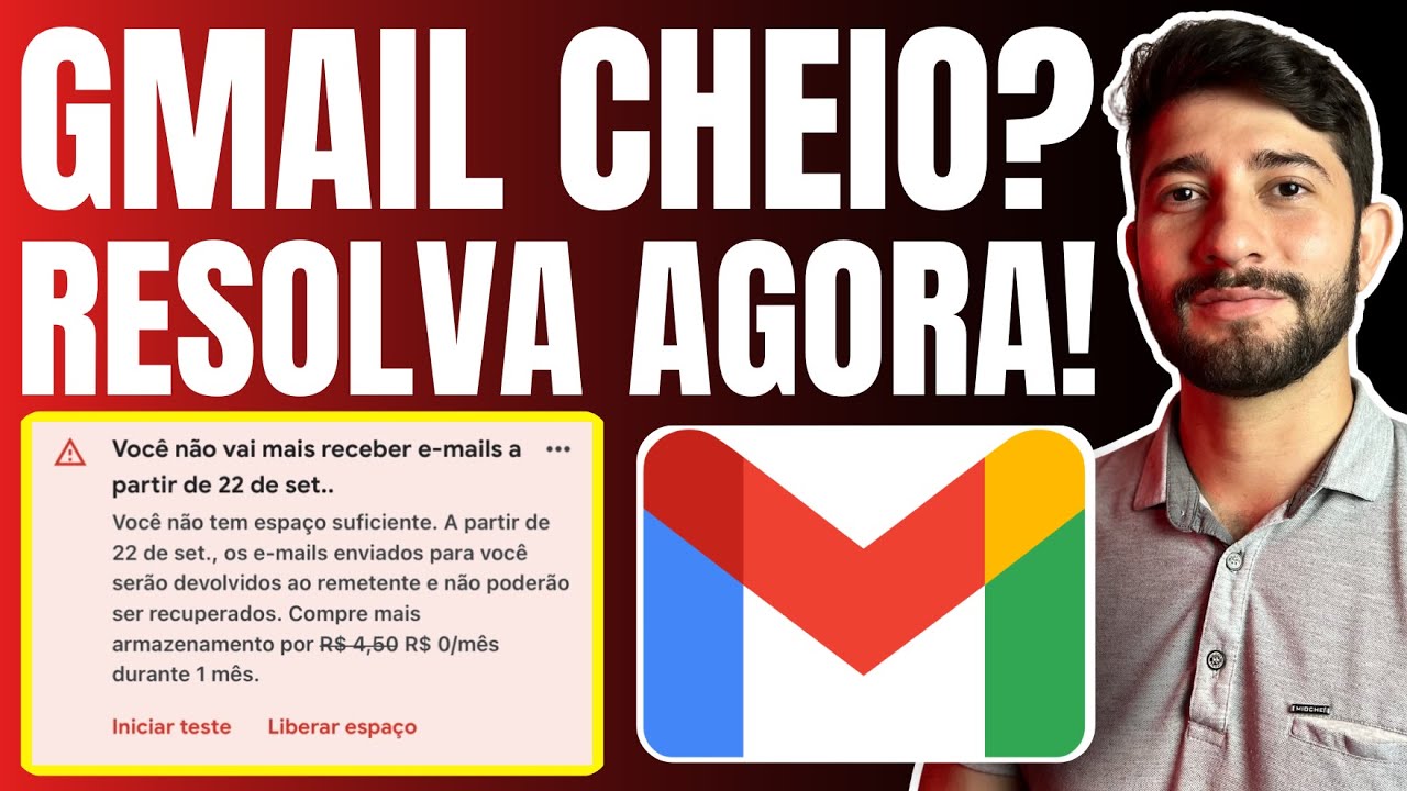 Como Liberar Espaço no GMAIL - ARMAZENAMENTO CHEIO? Resolva Agora!