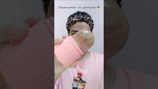 Chandan powder + ice = glowing skin 🤎 ✨ #shorts #viral #chandan #skincare #brightskin #glowingskin