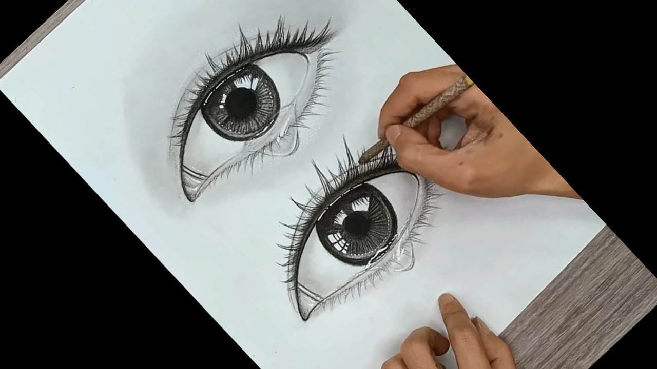 How to draw hyper realistic eyes with pencil step by step for beginners ...