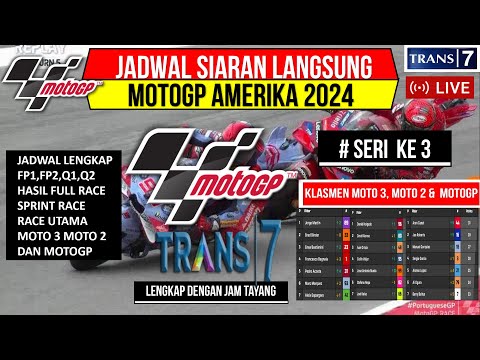 Jadwal Motogp Amerika Seri 3~GP Amerika  2024~Klasemen Motogp 2024 Terbaru~Jadwal Motogp 2024 Terbar