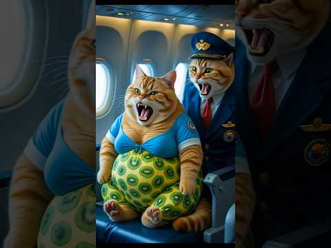 المياووو بتولد علي الطيارة و الطيار بيصرخ Cat Ai Shorts Cats Cats101 Catshorts