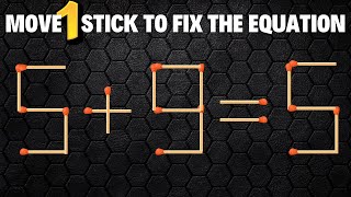 Move 1 Stick To Make Equation Correct - Matchstick Puzzle.