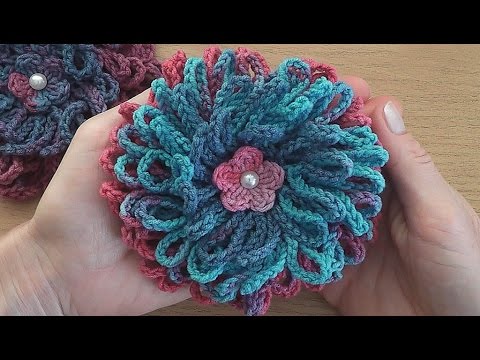 Crochet flower tutorial easy  for beginners