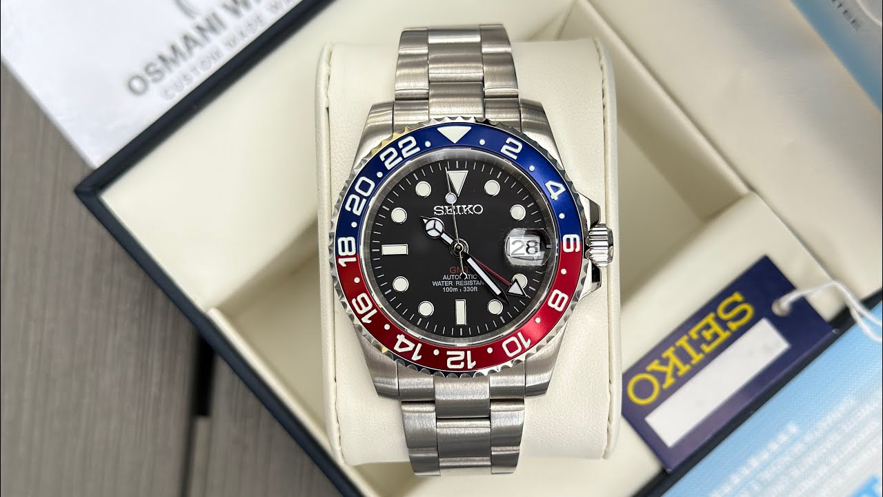 Seiko Mod GMT Pepsi Build - Change watch dial - YouTube