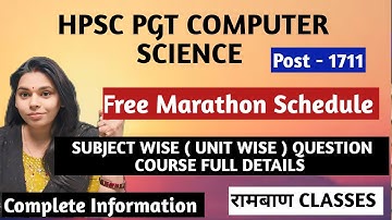 MARATHON CLASSES | HPSC PGT SUBJECTIVE  |LAST TIME REVISION STRATEGY #nsclasses #pgtcomputerscience