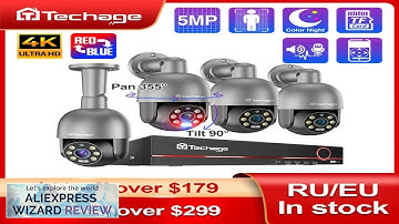 Techage 8CH 4K 5MP 8MP PTZ Security POE IP Camera System Outdoor Review