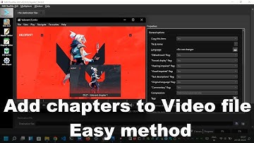Add chapters in video easiest method MKVToolNix GUI.