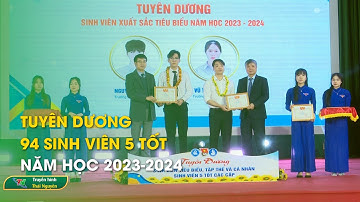 Tuyên dương 94 sinh viên 5 tốt năm học 2023-2024 | Thái Nguyên TV