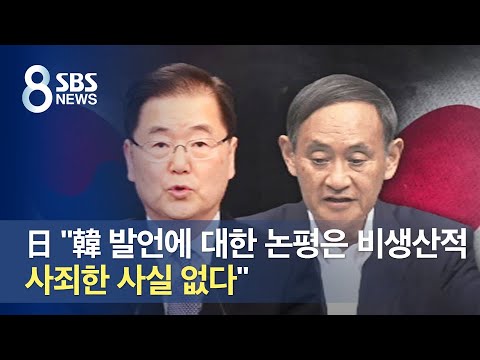 일본 &amp;quot;한국 발언에 대한 논평은 <strong>비생산적</strong>…사죄한 사실 없다&amp;quot; / SBS