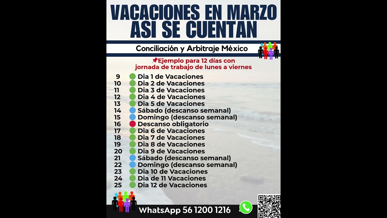 VACACIONES MARZO 26 – ASÍ SE CALCULAN #conciliacionlaboral