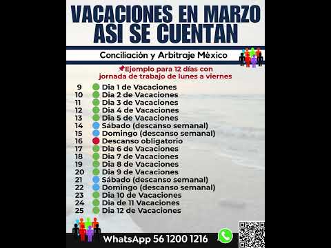 VACACIONES MARZO 26 – ASÍ SE CALCULAN #conciliacionlaboral