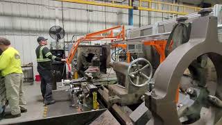 Sliding Machine Guard for Large Manual Lathe
