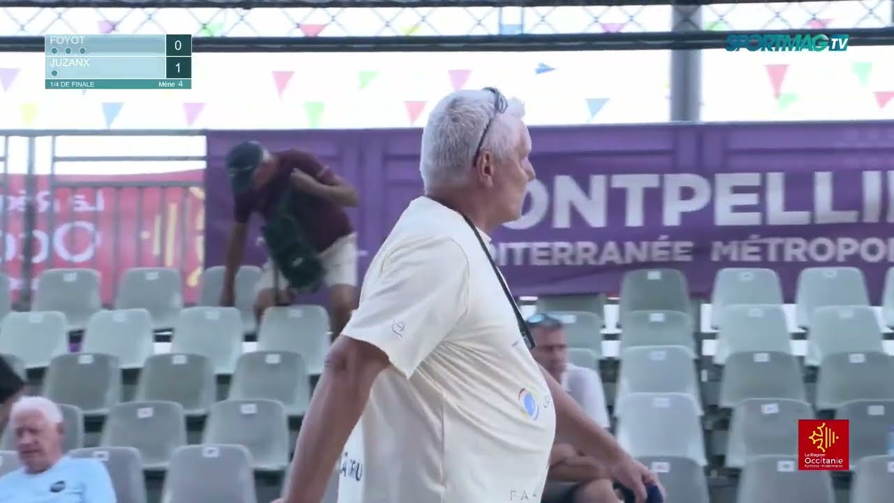 Miniature : Pétanque : Foyot / Juzanx (Mondial Montpellier 3M 2026 - Quart de finale Vétérans)