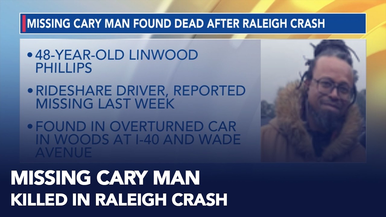 Missing Cary man found dead after Raleigh crash - YouTube