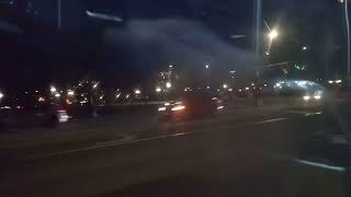Time lapse: night, city, from bus (Denver, CO, USA)
