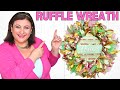 How to make a Deco Mesh Ruffle Wreath for Christmas | Quick and Easy Wreath Base