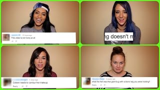 Reading Mean Tweets! #MakeItHappy ft. Jenna Marbles, Colleen Ballinger, Lilly Singh, & Mamrie Hart!