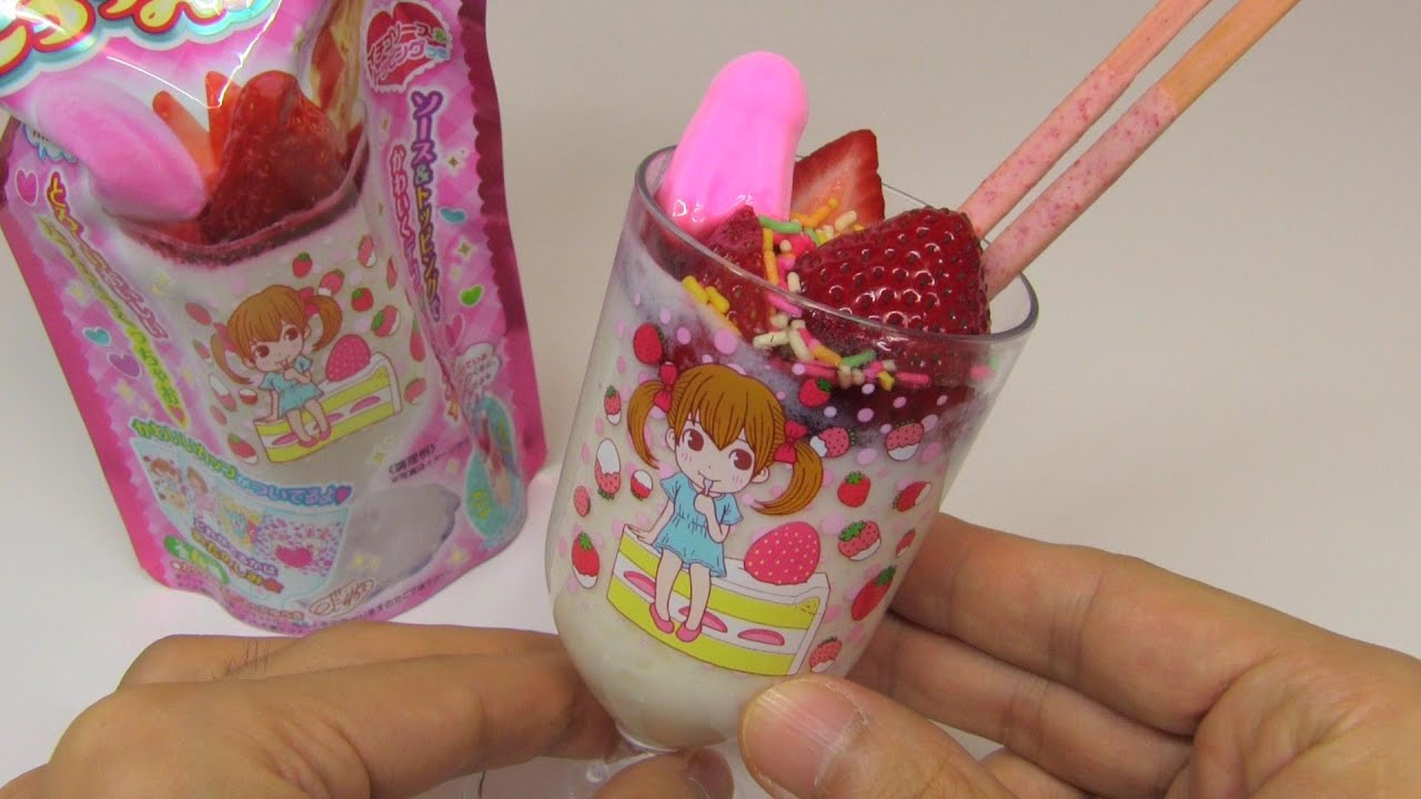 DIY Japanese Candy 119 Cute Strawberry Parfait YouTube