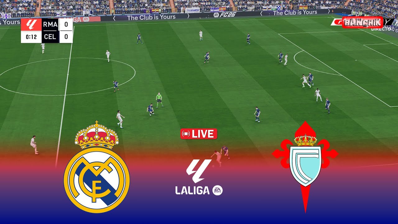 🔴LIVE : Real Madrid vs Celta Vigo - La Liga 2025/26 Match en vivo | Pes ...
