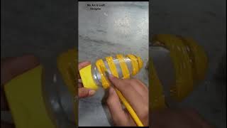 cute Honey bee🐝craft Use to waste Bottle # Diy craft # short video # viral video