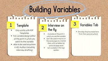 A2J Author Training Series: Understanding Variables (Section 2, Video 1)